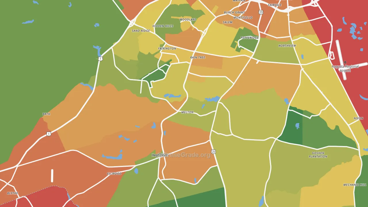 30815, GA Map of Theft Rates
