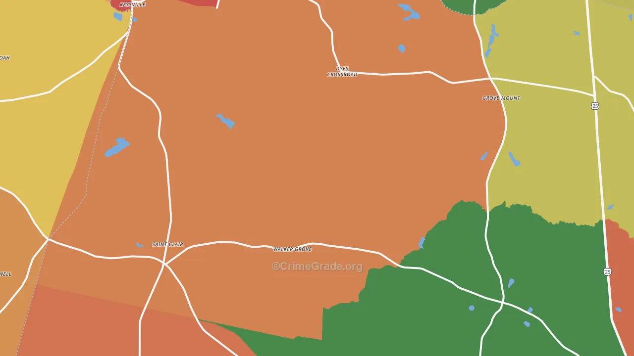 30816, GA Map of Theft Rates