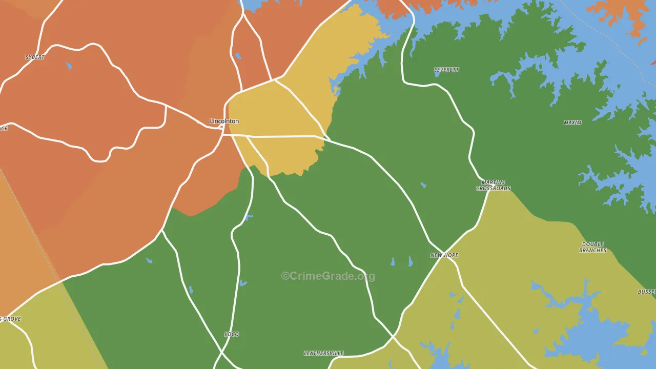 30817, GA Map of Theft Rates
