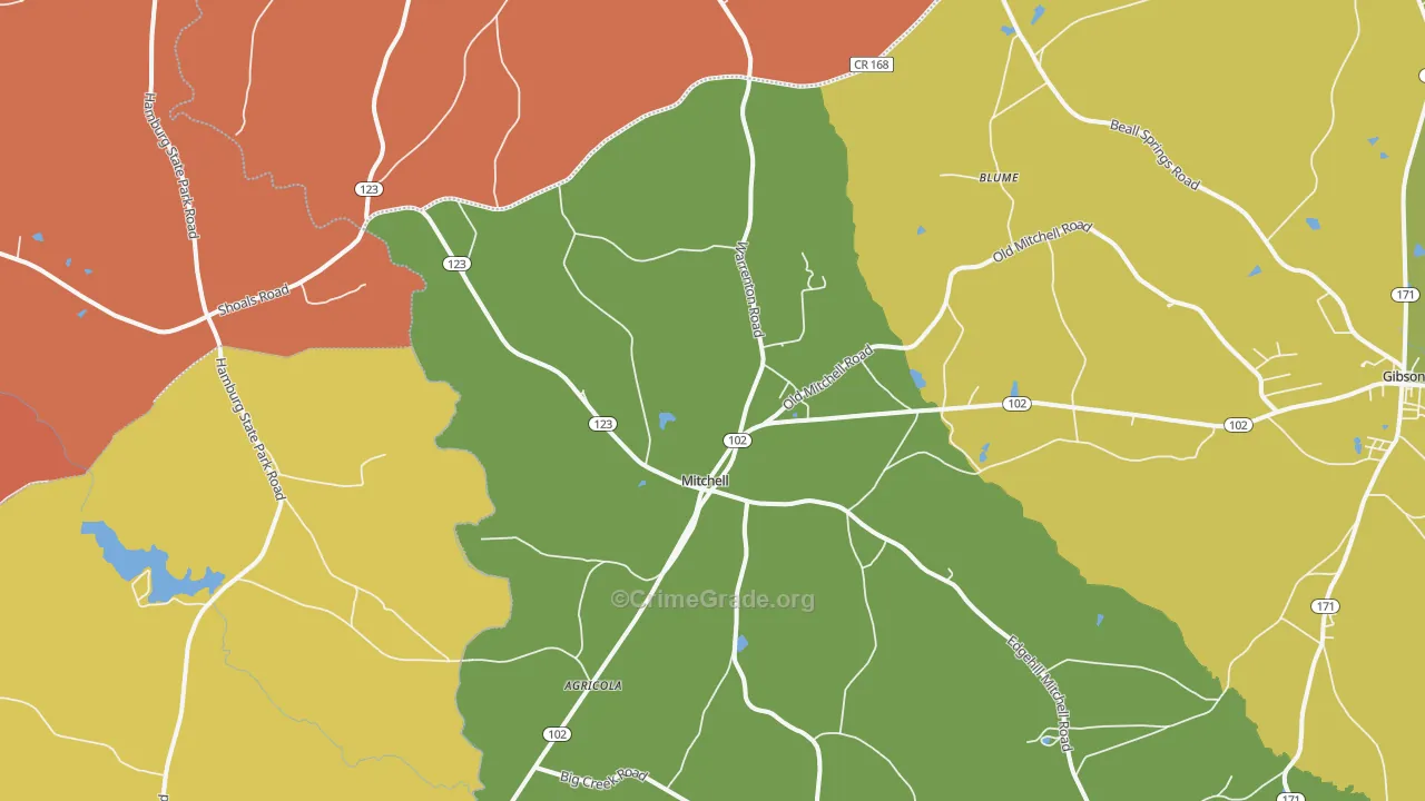 30820, GA Map of Theft Rates