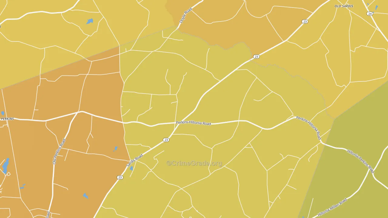 30822, GA Map of Theft Rates