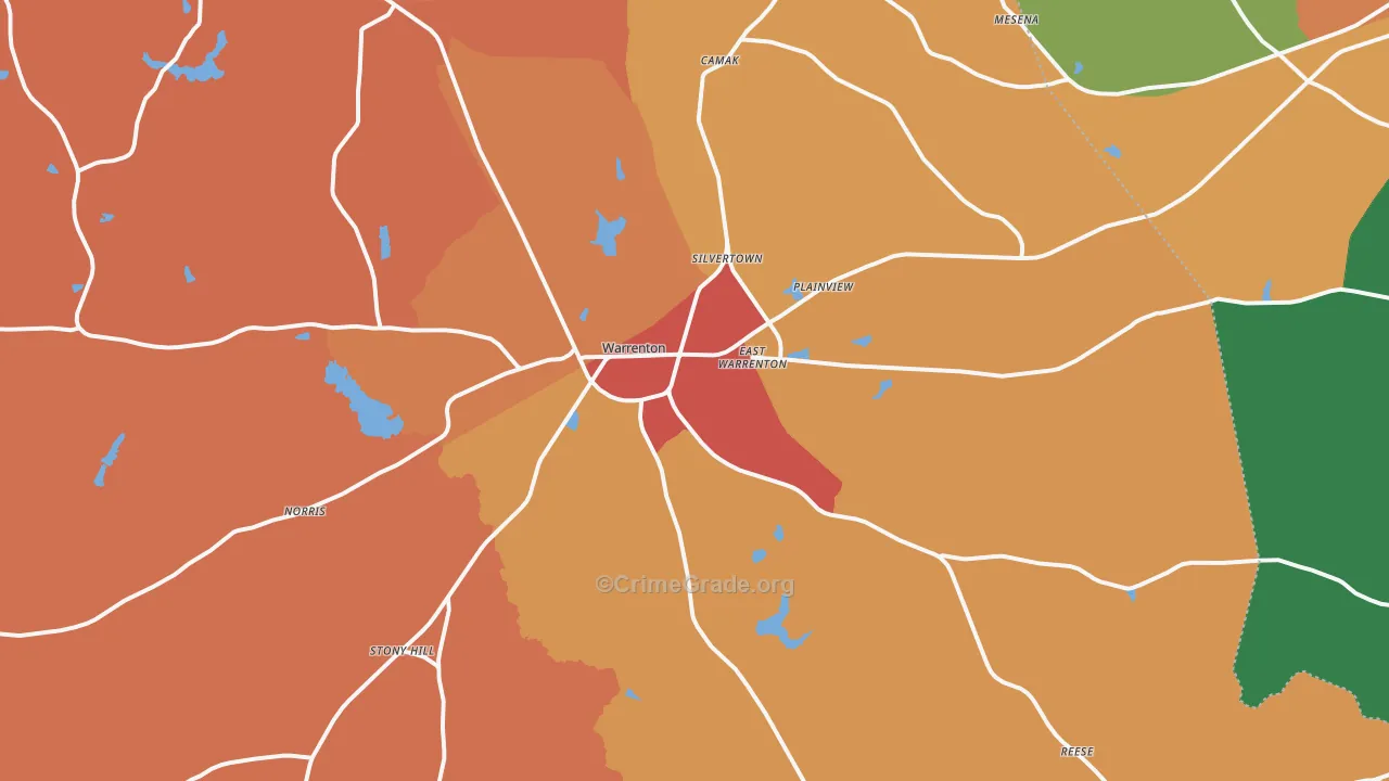 30828, GA Map of Theft Rates