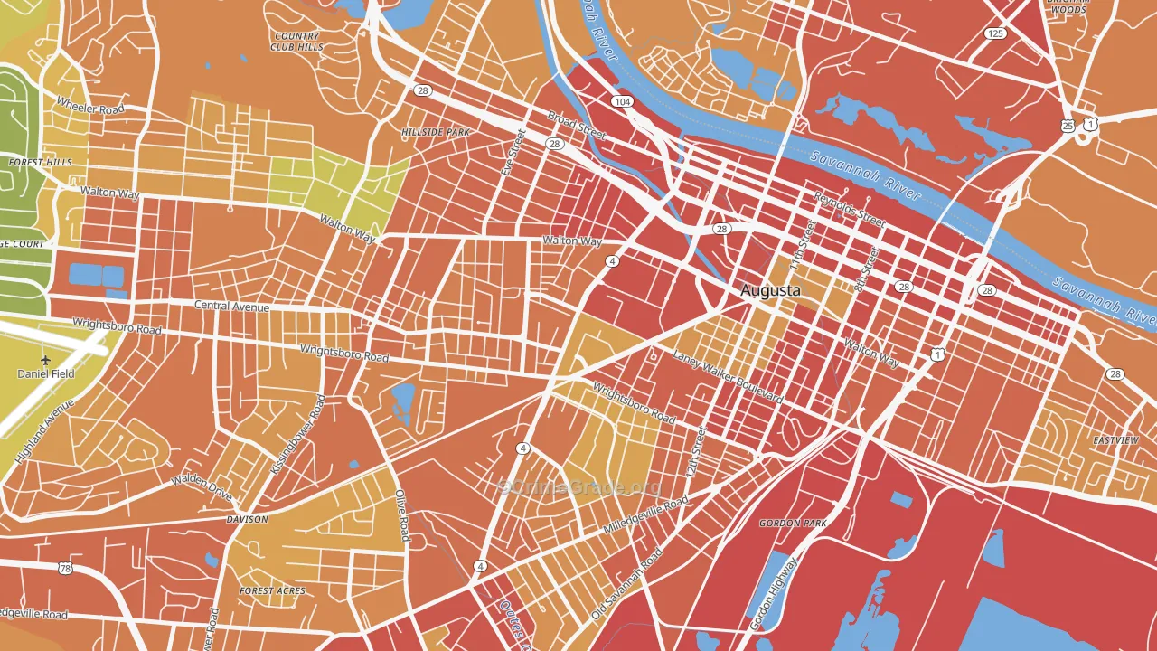 30912, GA Map of Theft Rates
