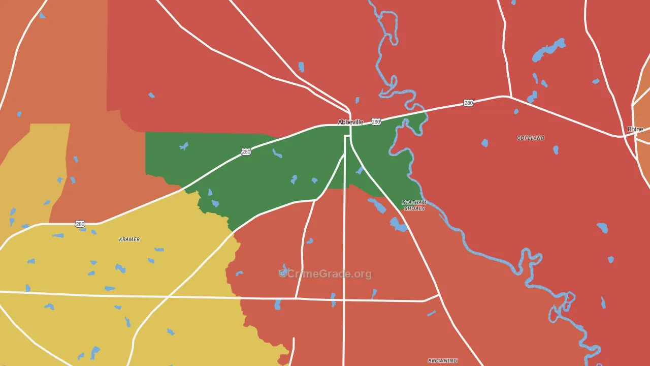 31001, GA Map of Theft Rates