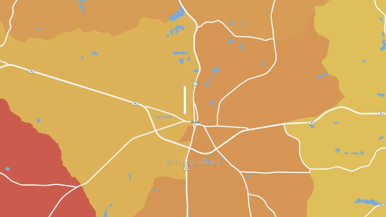 31006, GA Map of Theft Rates