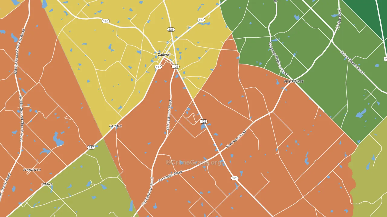31009, GA Map of Theft Rates