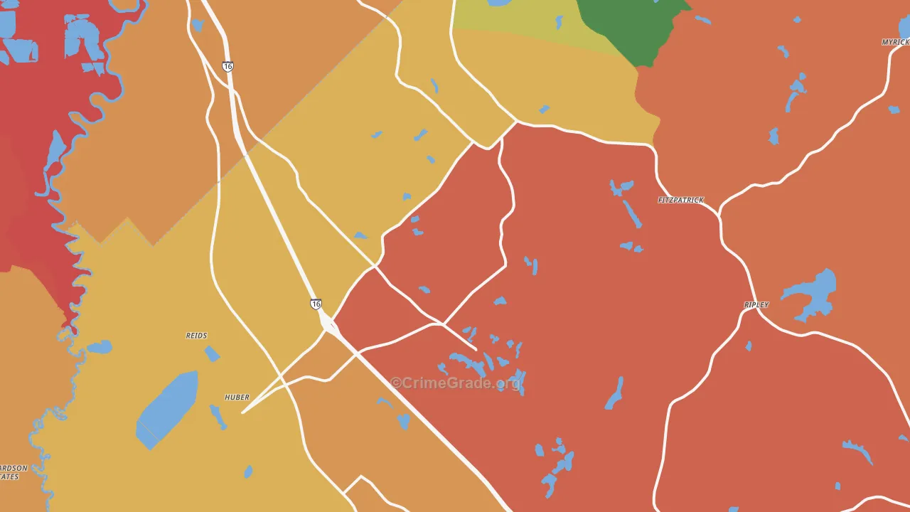 31020, GA Map of Theft Rates