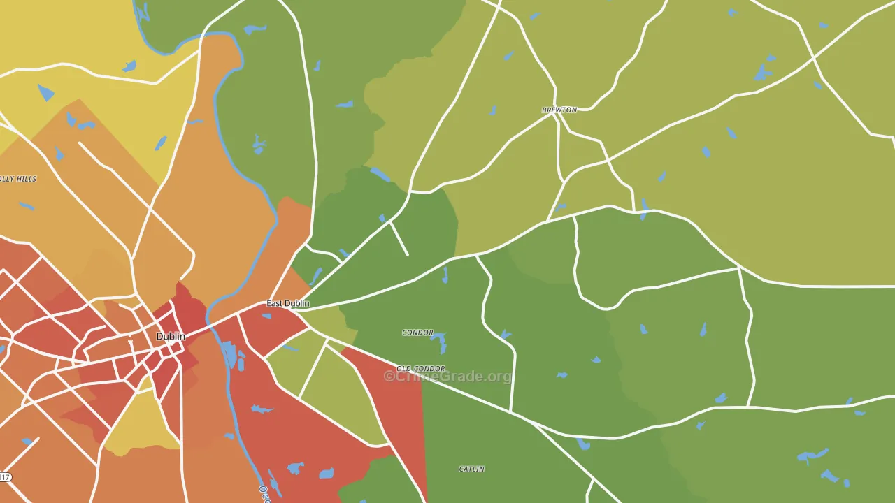 31027, GA Map of Theft Rates