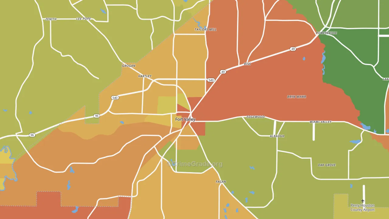 31030, GA Map of Theft Rates