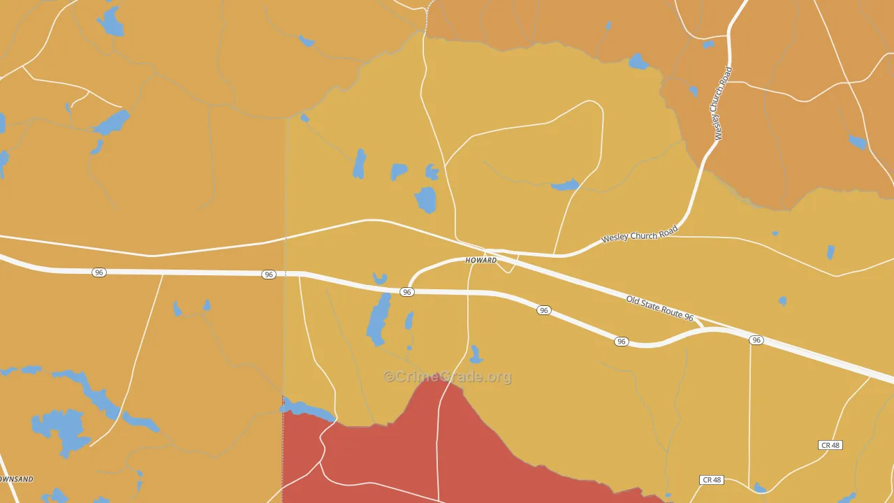 31039, GA Map of Theft Rates