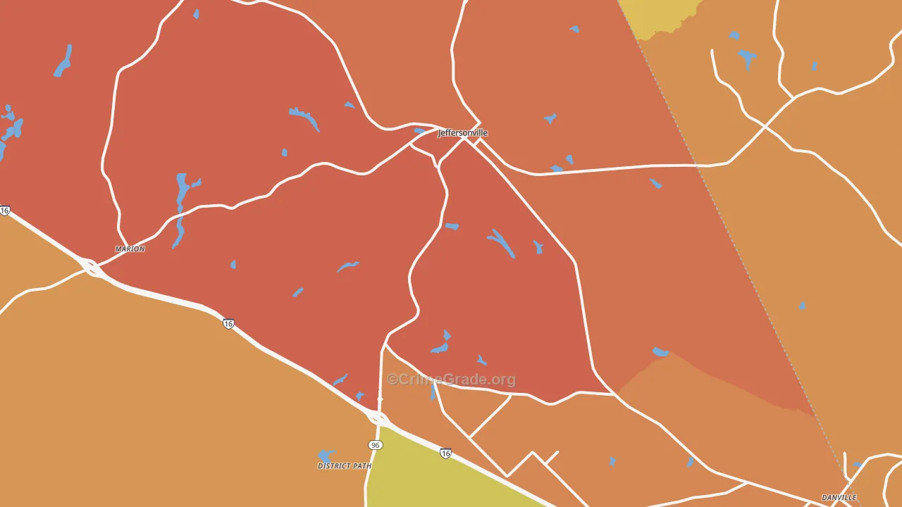 31044, GA Map of Theft Rates