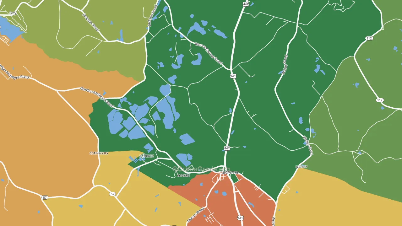 31054, GA Map of Theft Rates