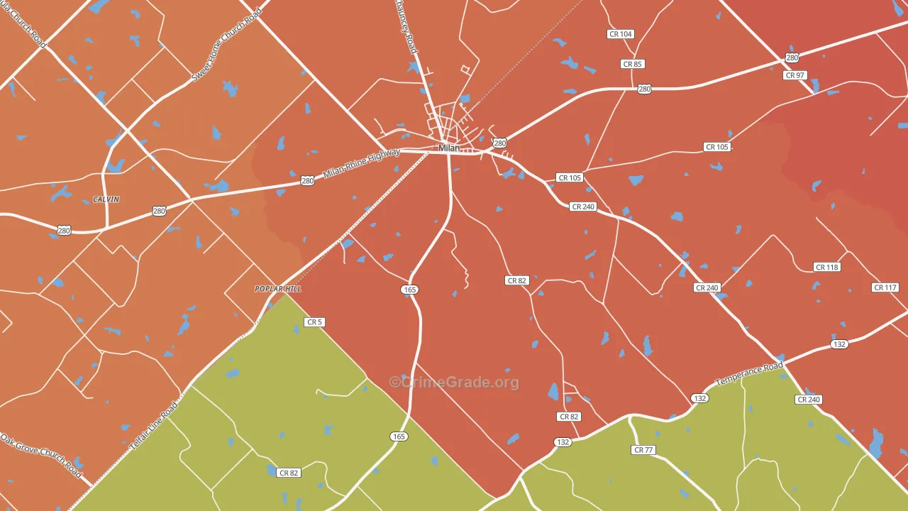 31060, GA Map of Theft Rates