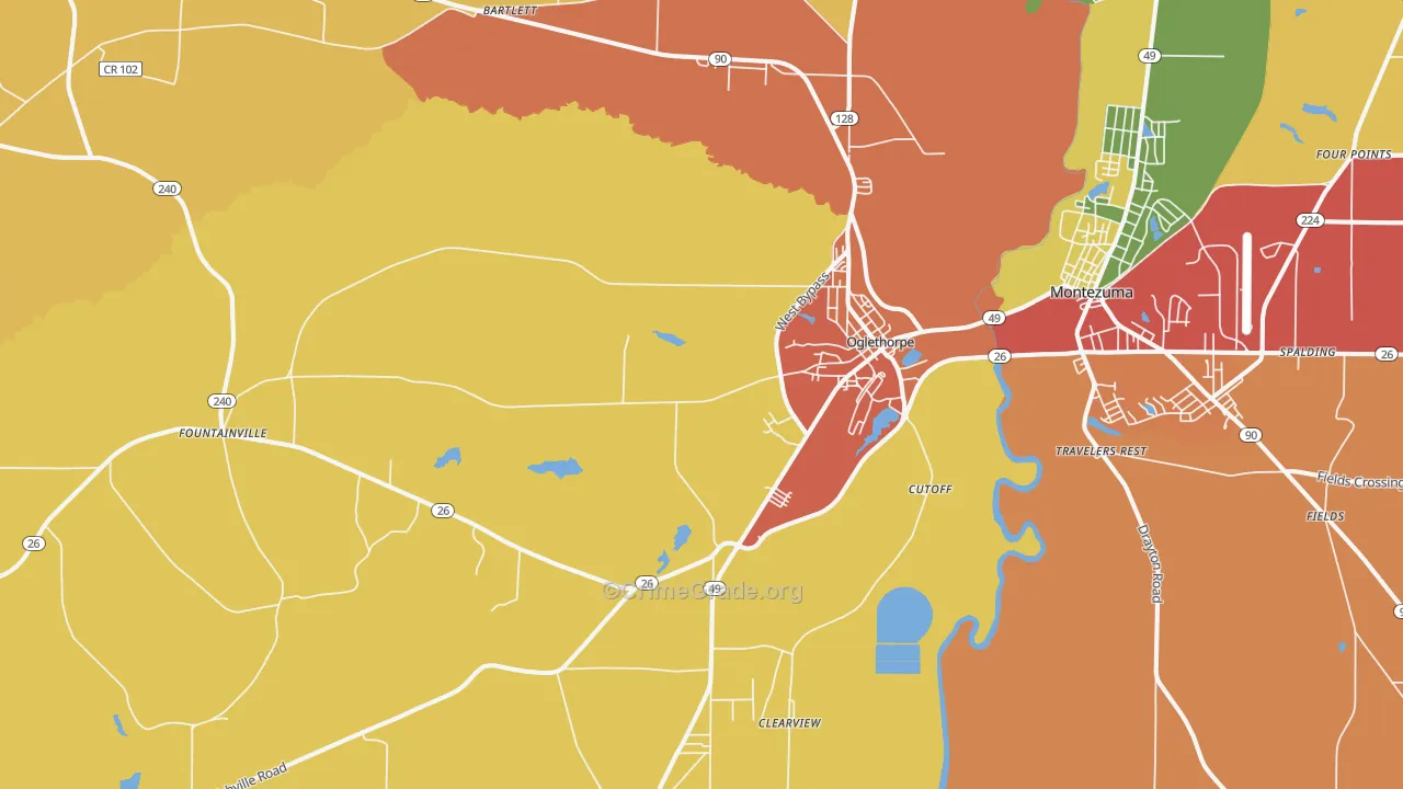31068, GA Map of Theft Rates