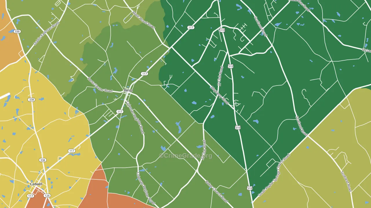 31075, GA Map of Theft Rates
