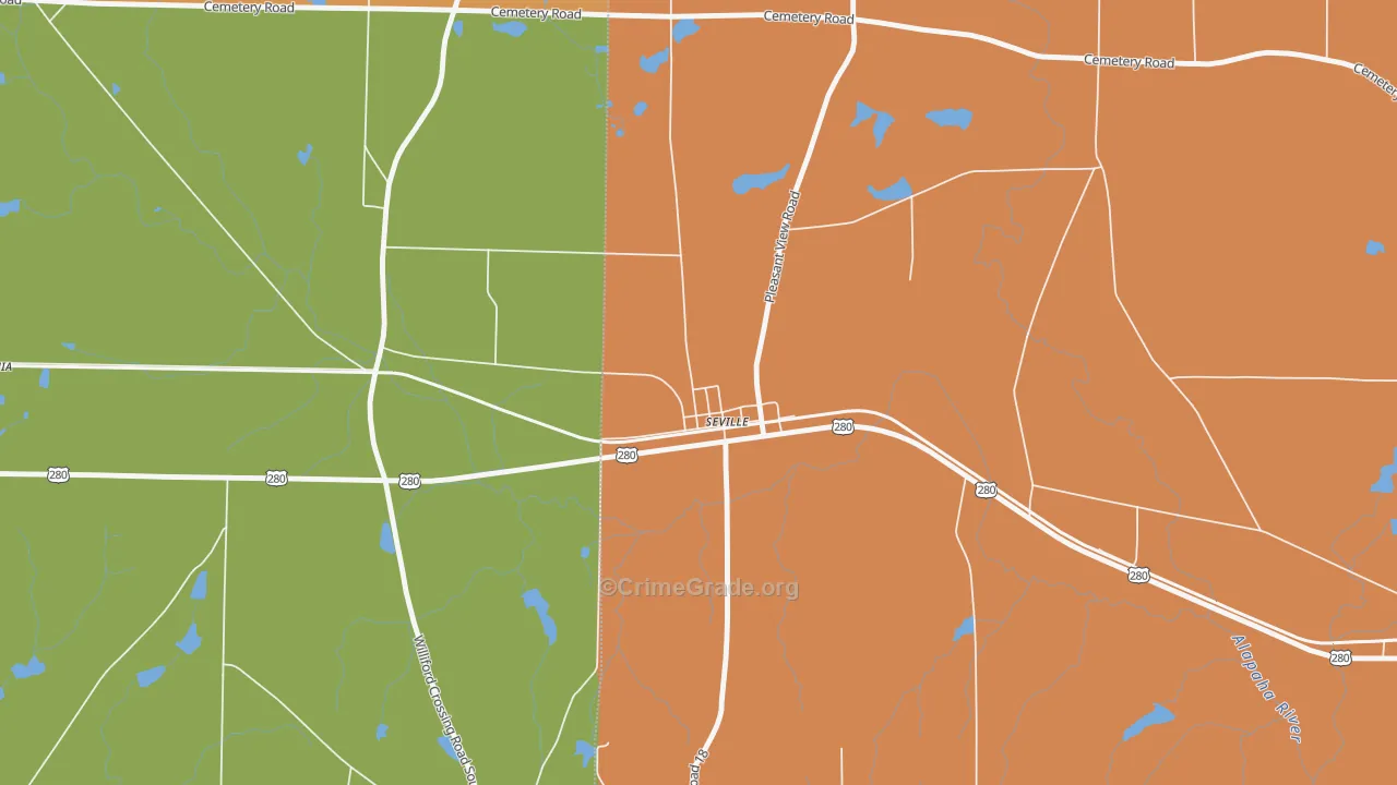 31084, GA Map of Theft Rates