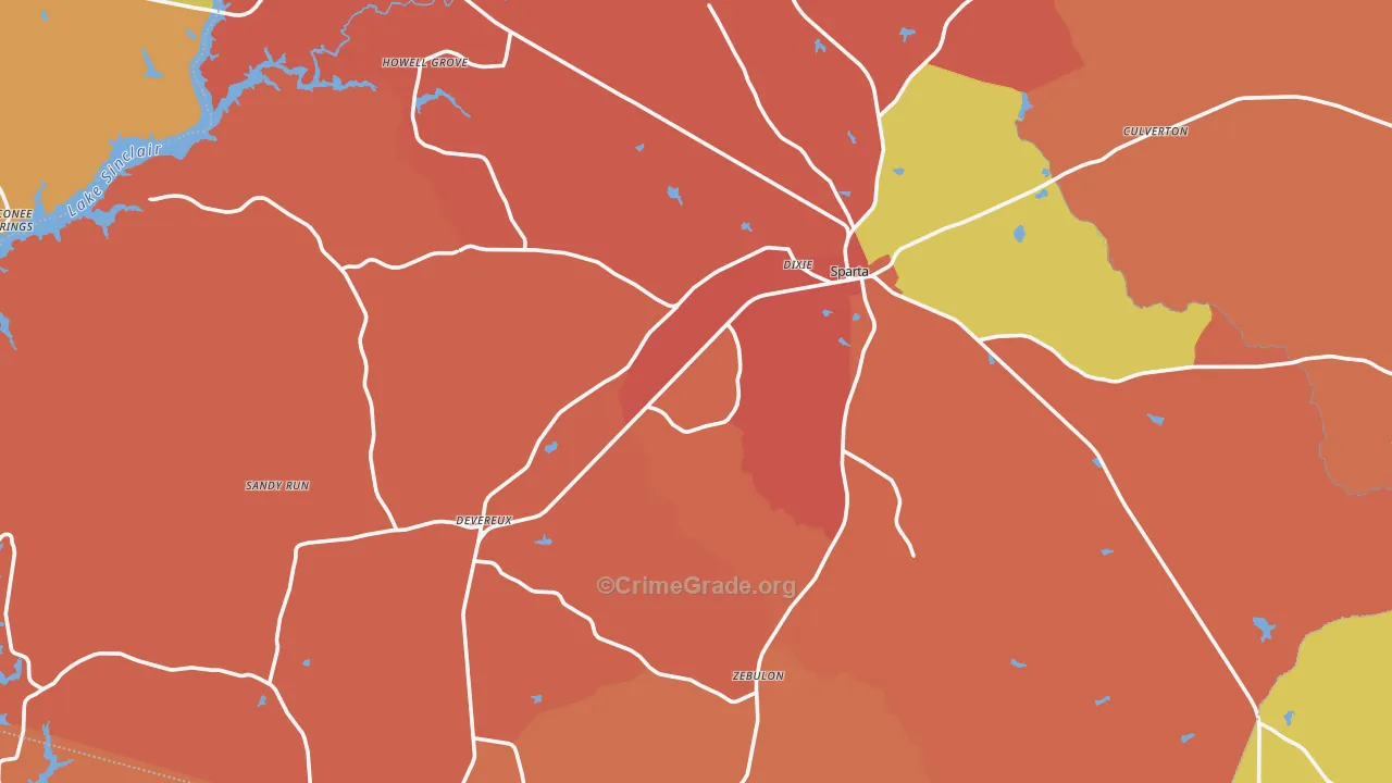 31087, GA Map of Theft Rates