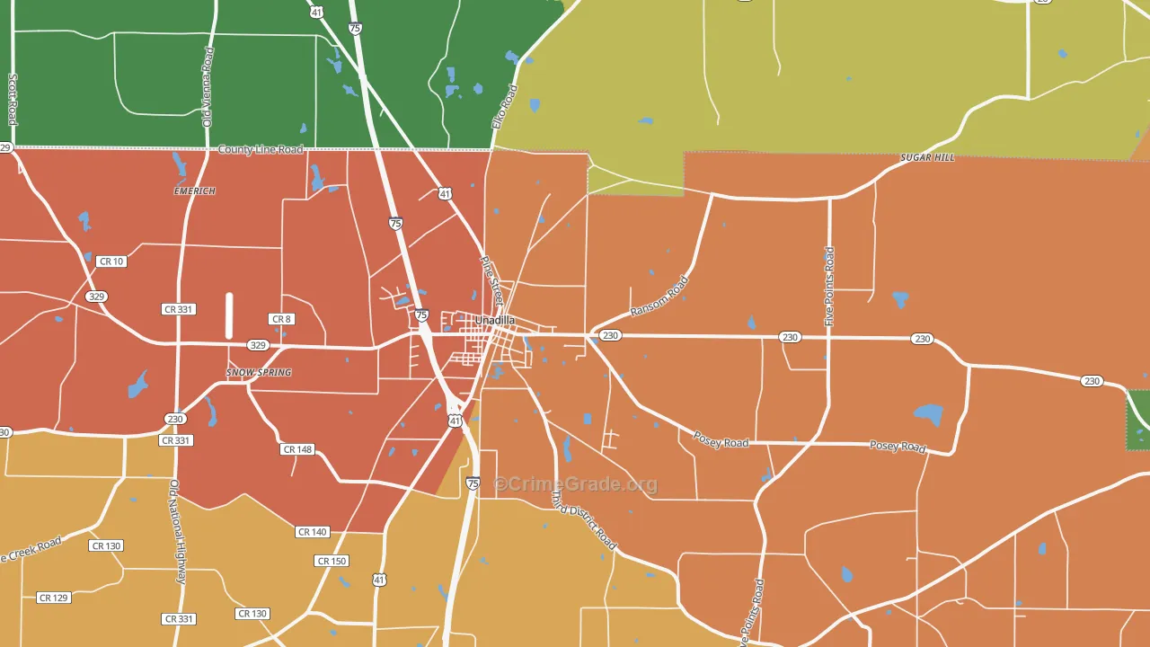 31091, GA Map of Theft Rates