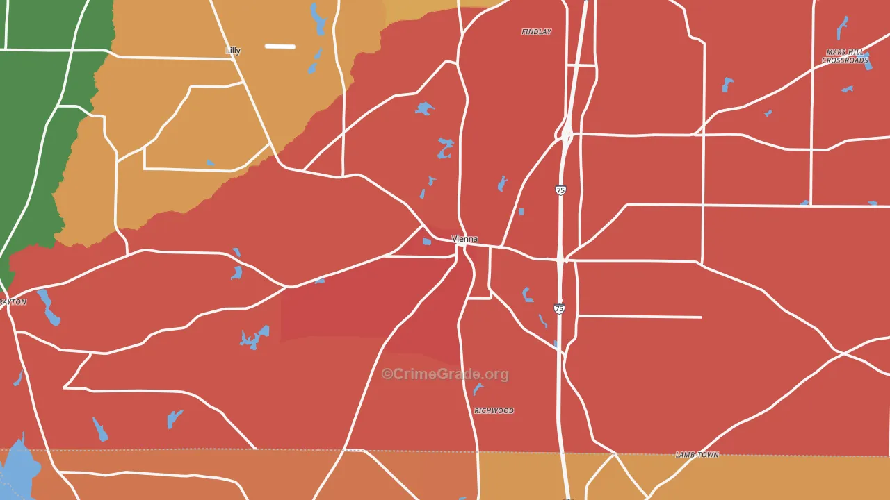 31092, GA Map of Theft Rates