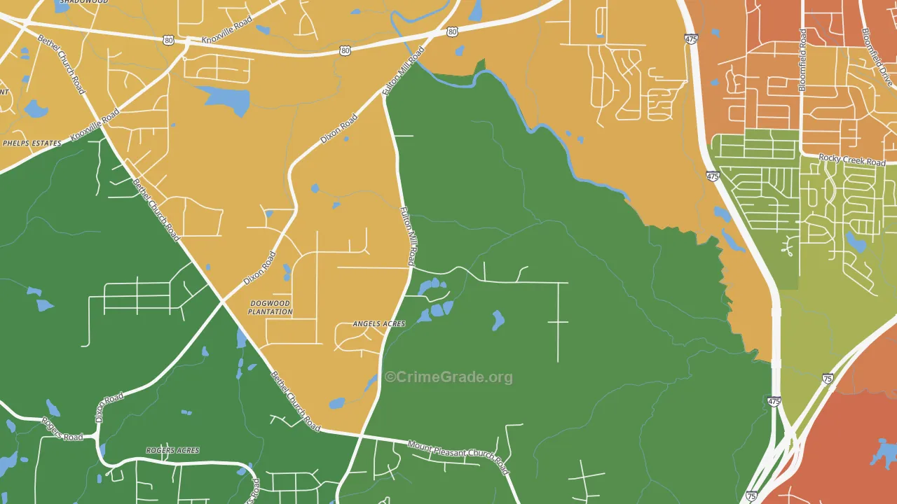 31208, GA Map of Theft Rates