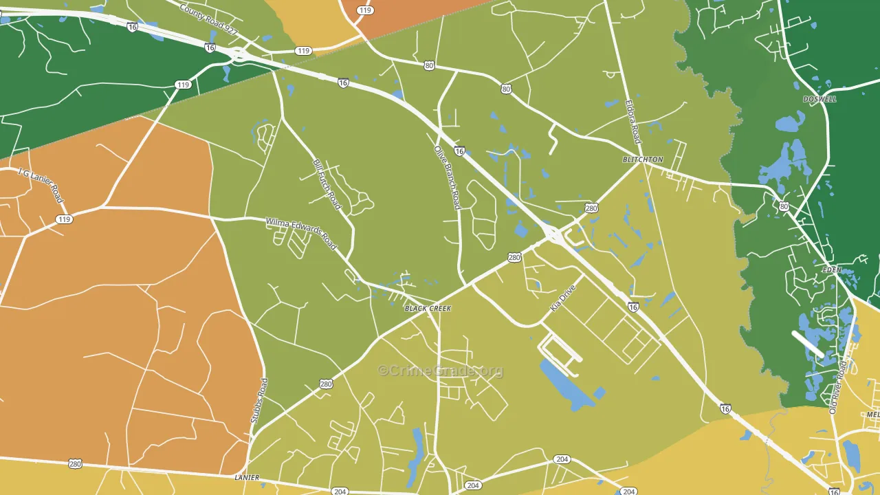 31308, GA Map of Theft Rates