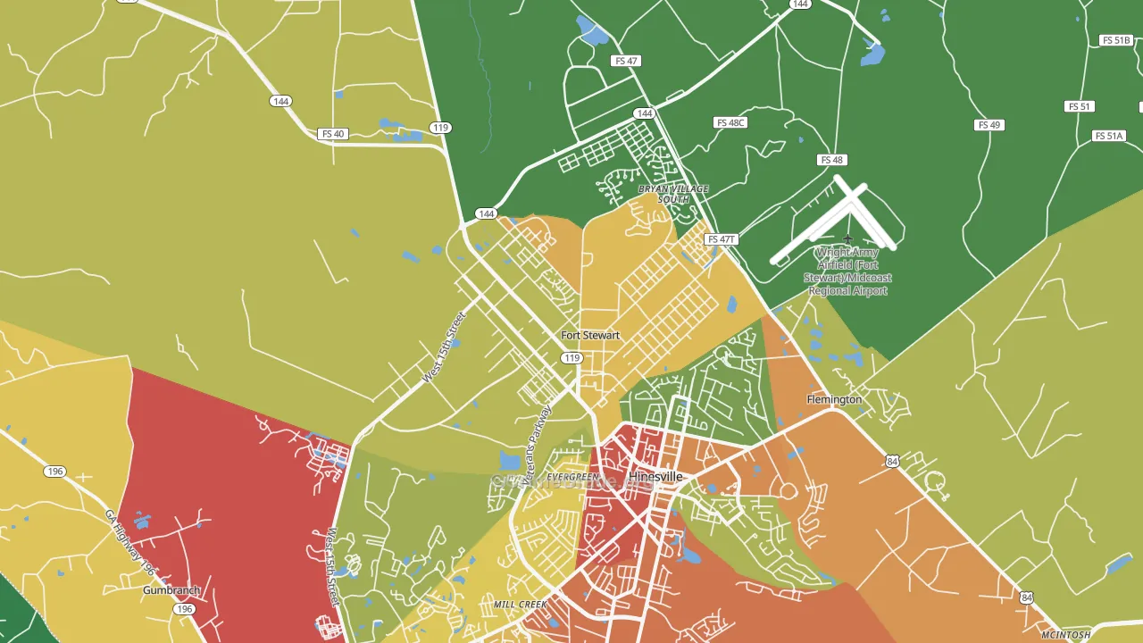 31314, GA Map of Theft Rates