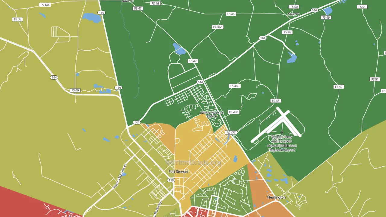 31315, GA Map of Theft Rates