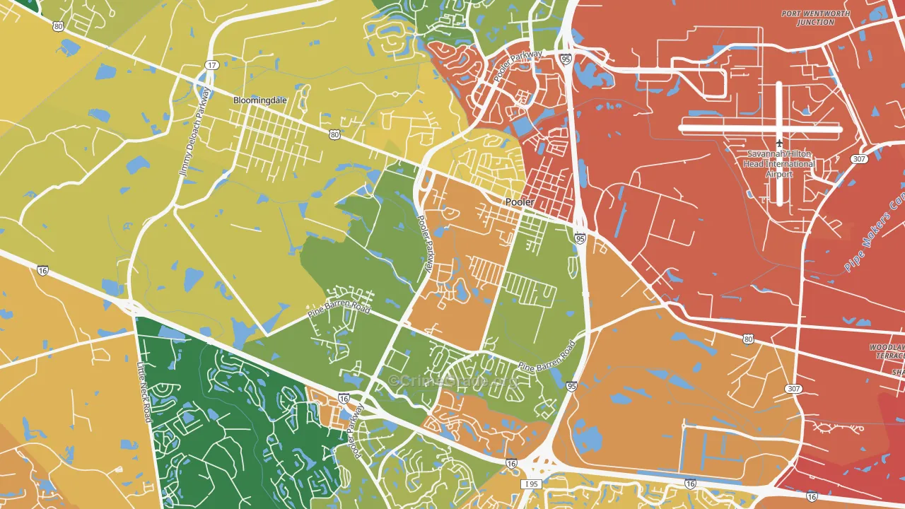 31322, GA Map of Theft Rates