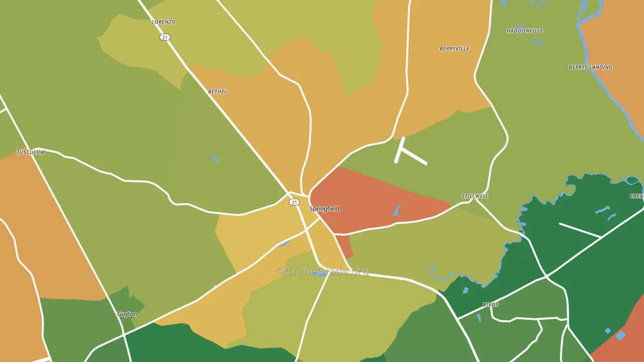 31329, GA Map of Theft Rates