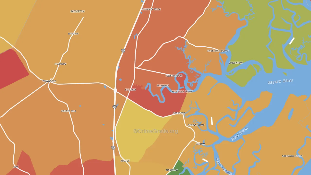 31331, GA Map of Theft Rates