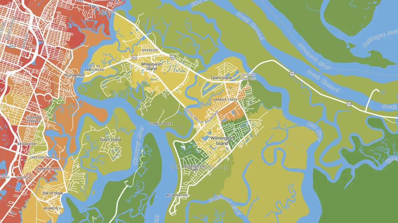 31410, GA Map of Theft Rates