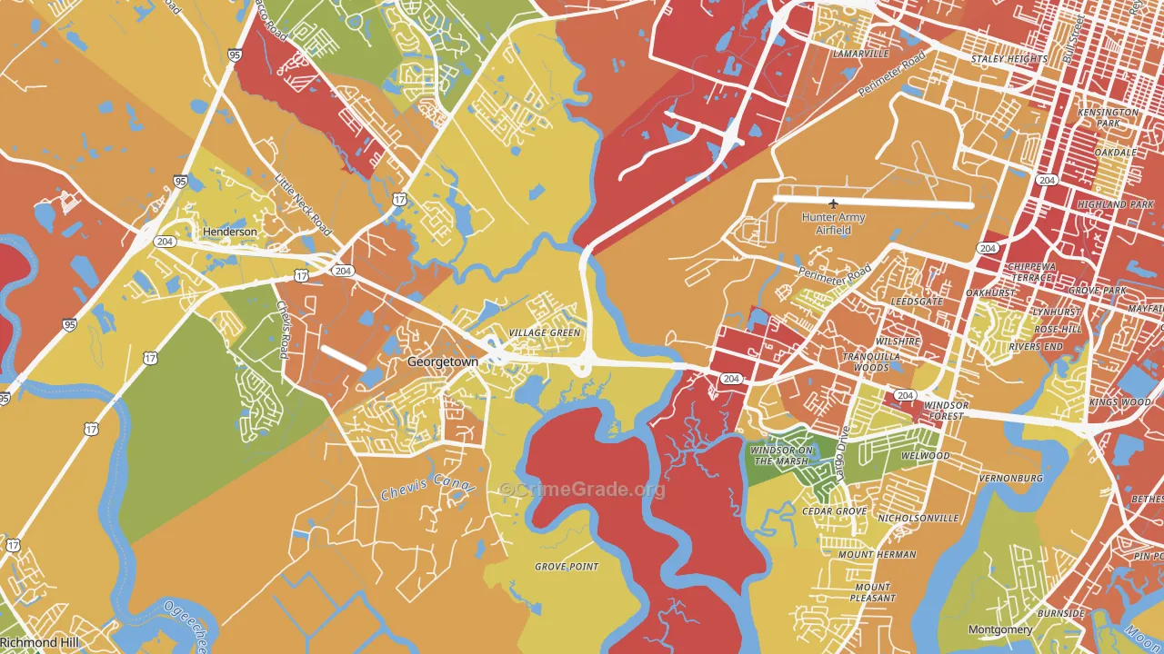 31419, GA Map of Theft Rates