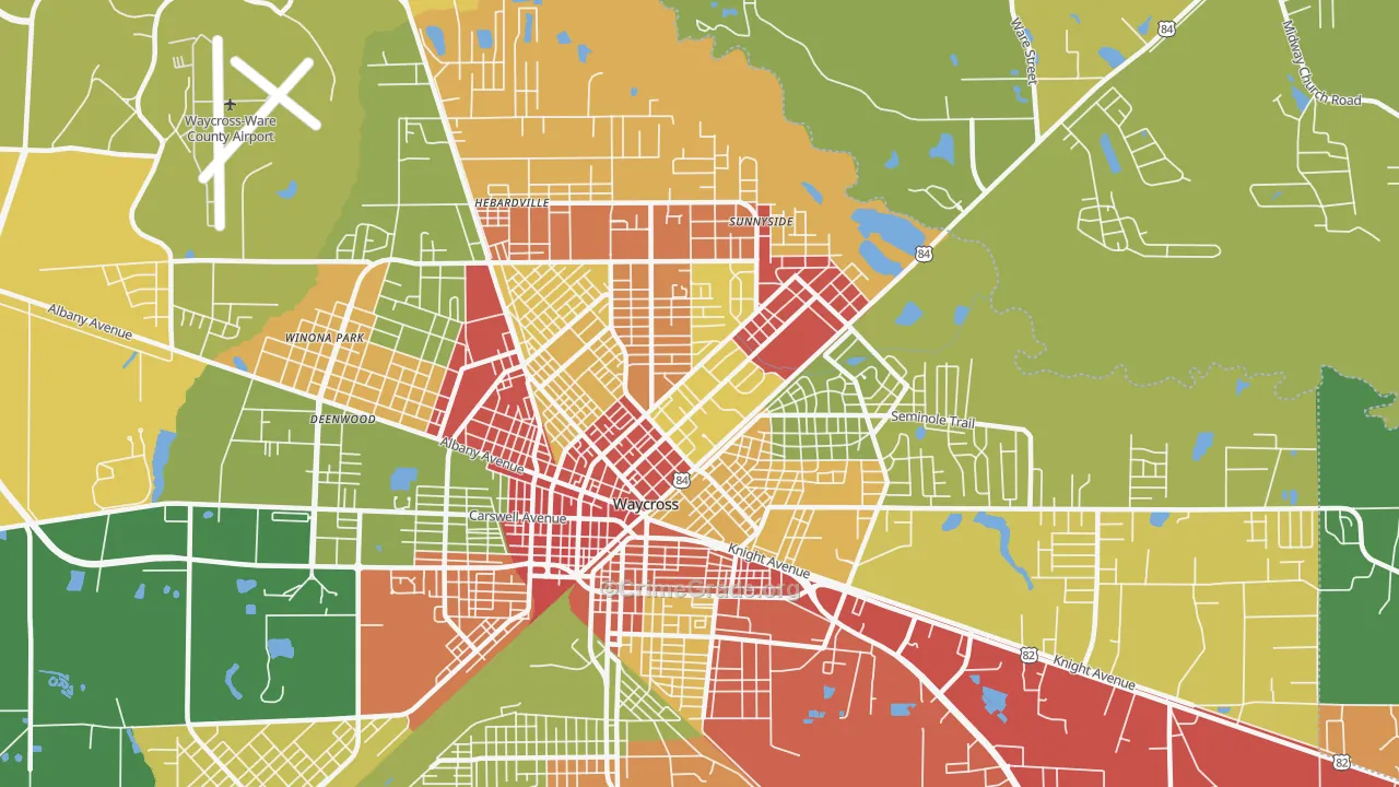 31501, GA Map of Theft Rates