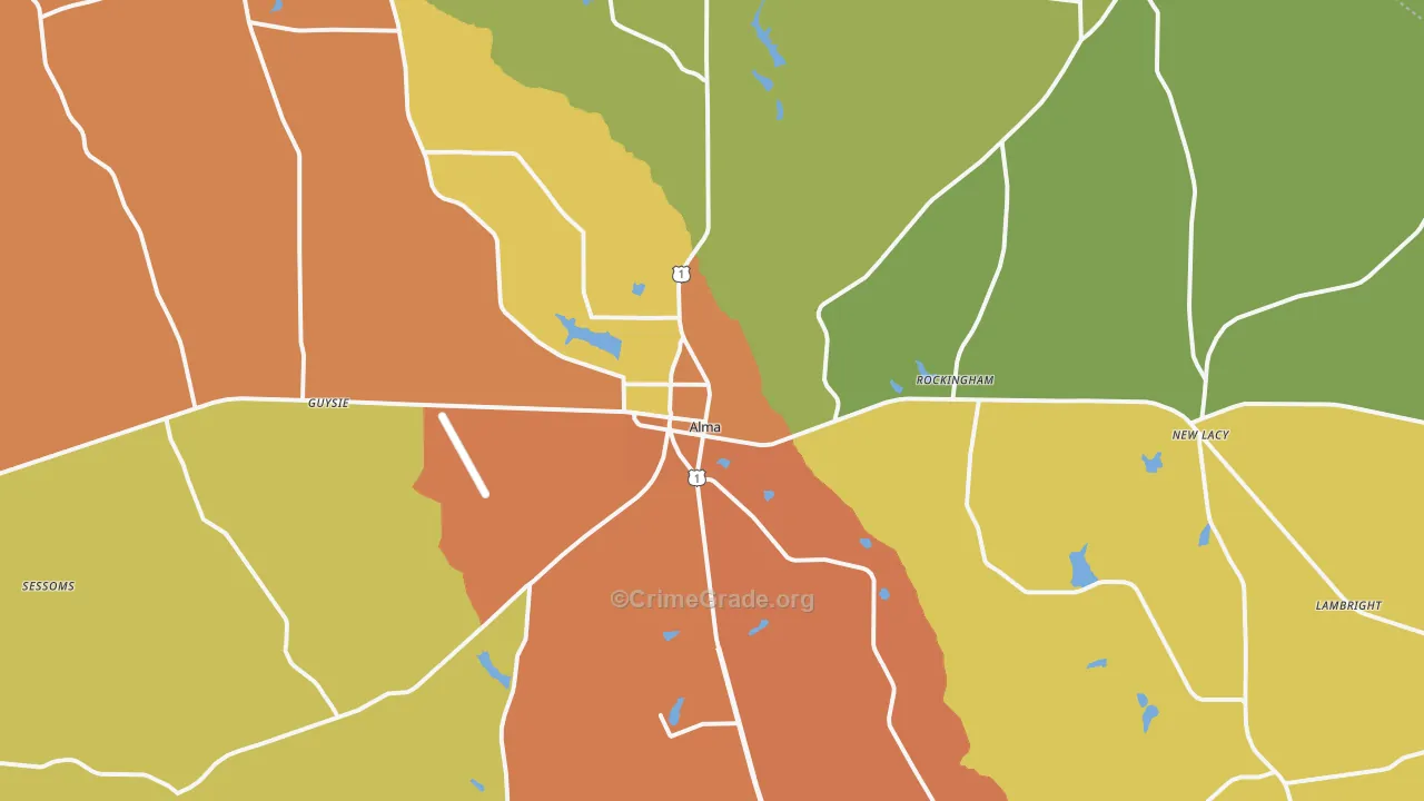31510, GA Map of Theft Rates