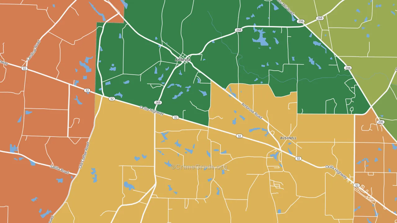 31512, GA Map of Theft Rates