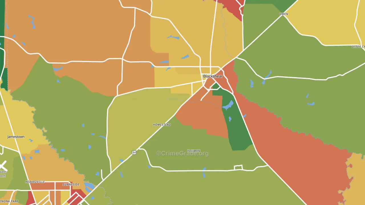 31516, GA Map of Theft Rates