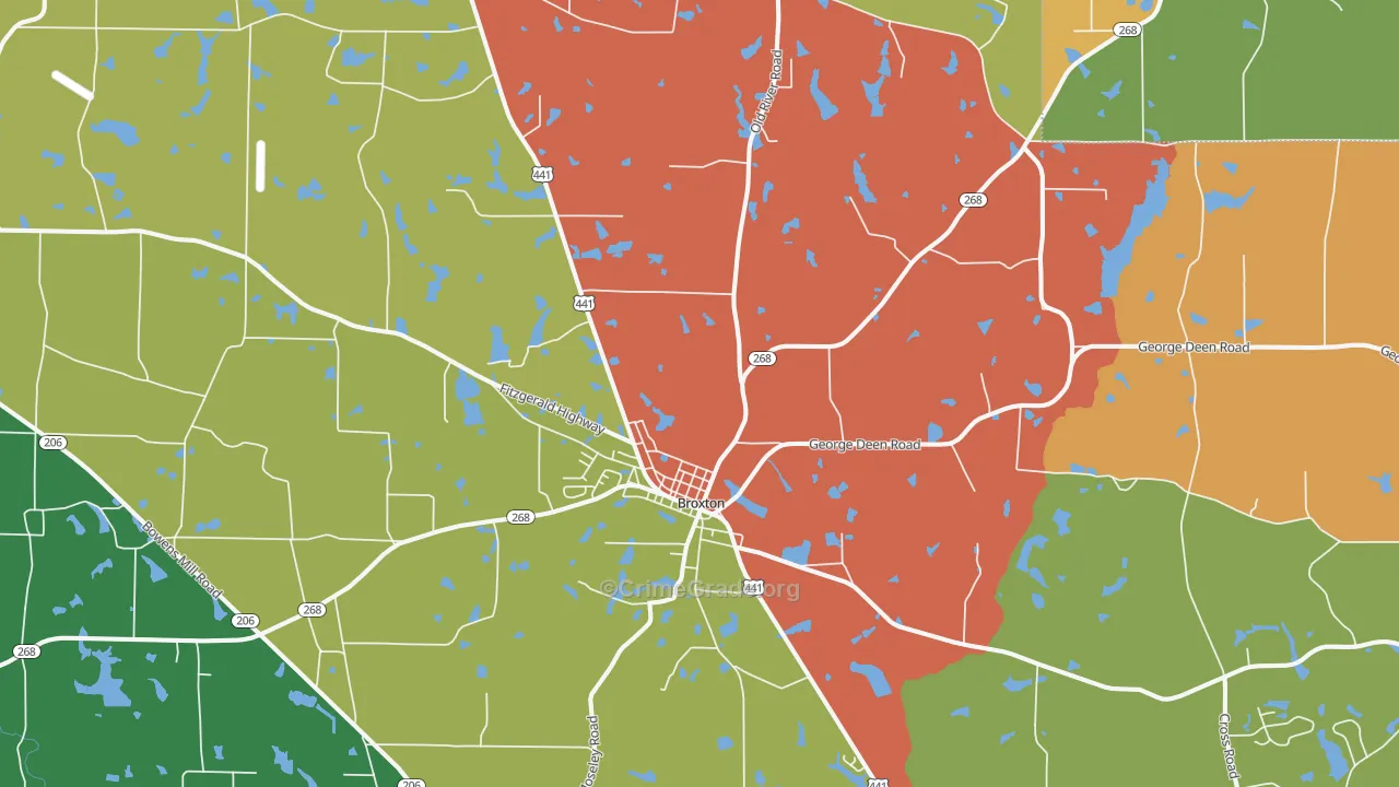 31519, GA Map of Theft Rates