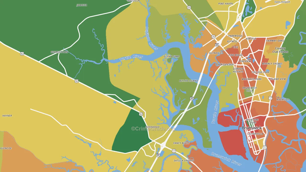 31523, GA Map of Theft Rates