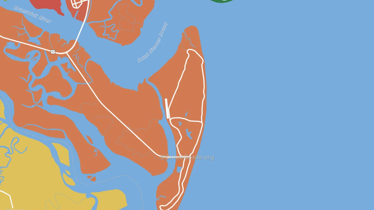 31527, GA Map of Theft Rates