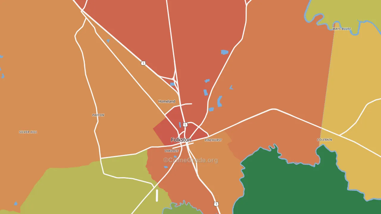 31537, GA Map of Theft Rates
