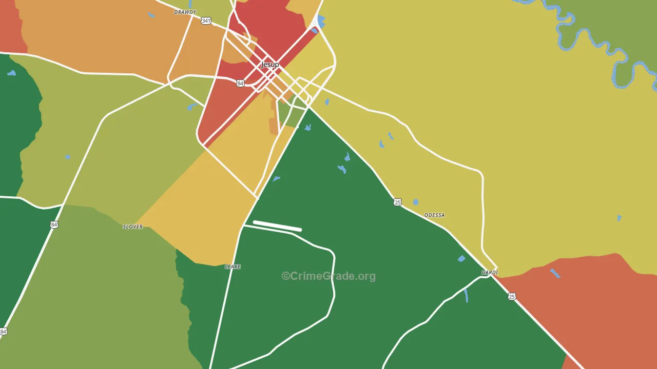 31546, GA Map of Theft Rates