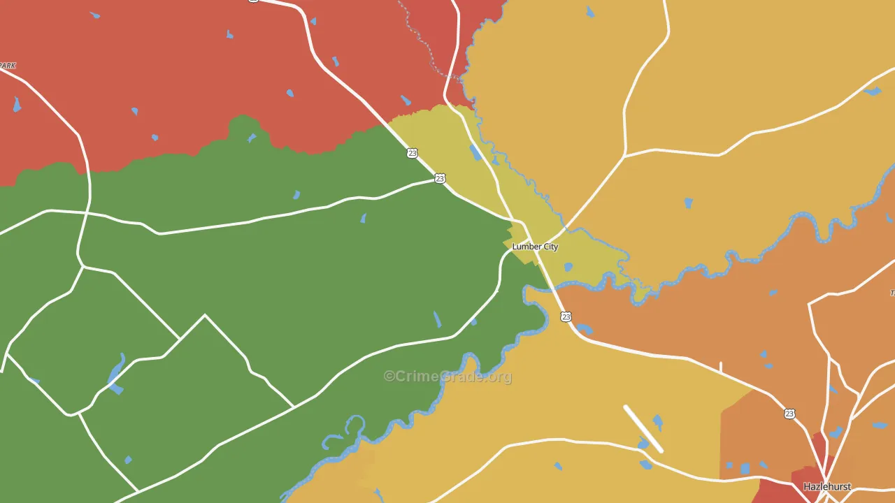 31549, GA Map of Theft Rates