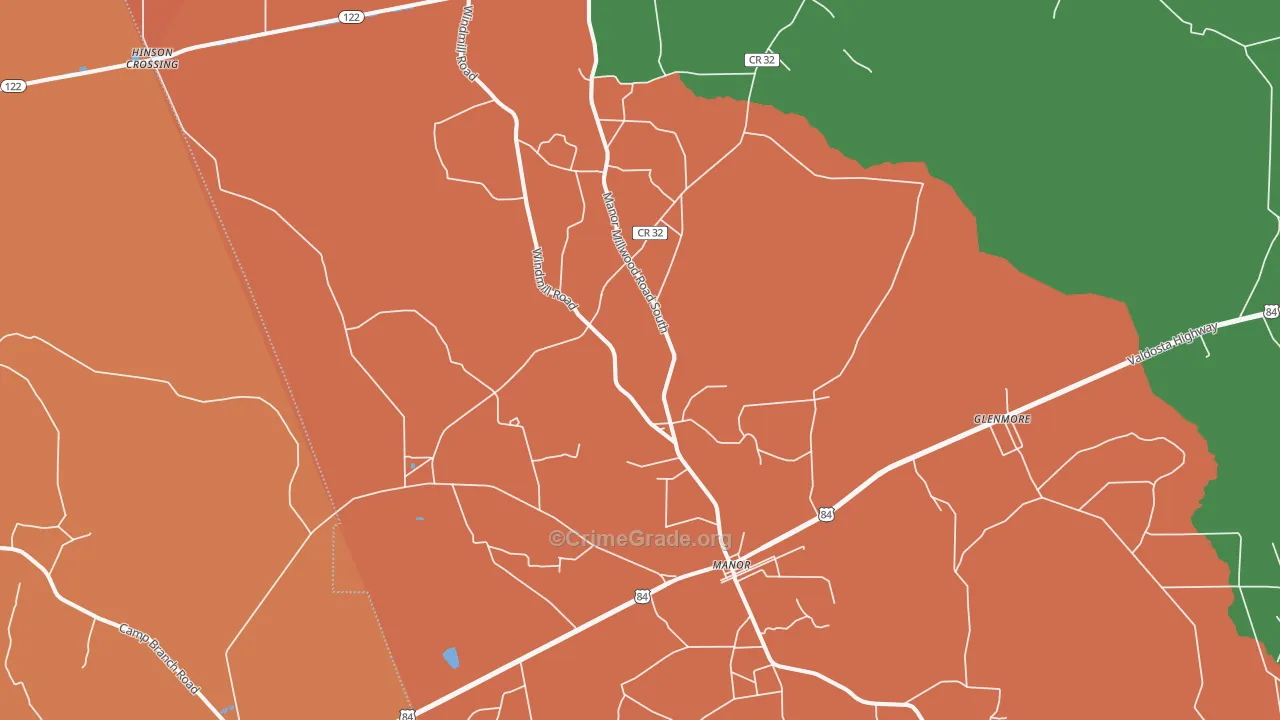 31550, GA Map of Theft Rates