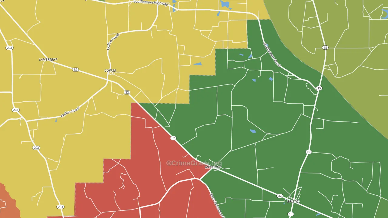 31551, GA Map of Theft Rates