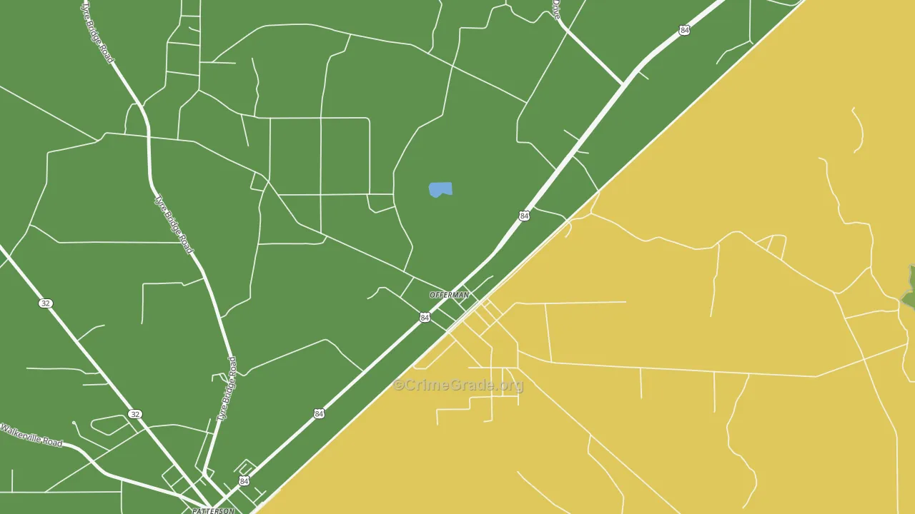 31556, GA Map of Theft Rates