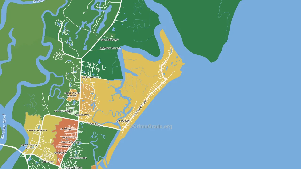 31561, GA Map of Theft Rates