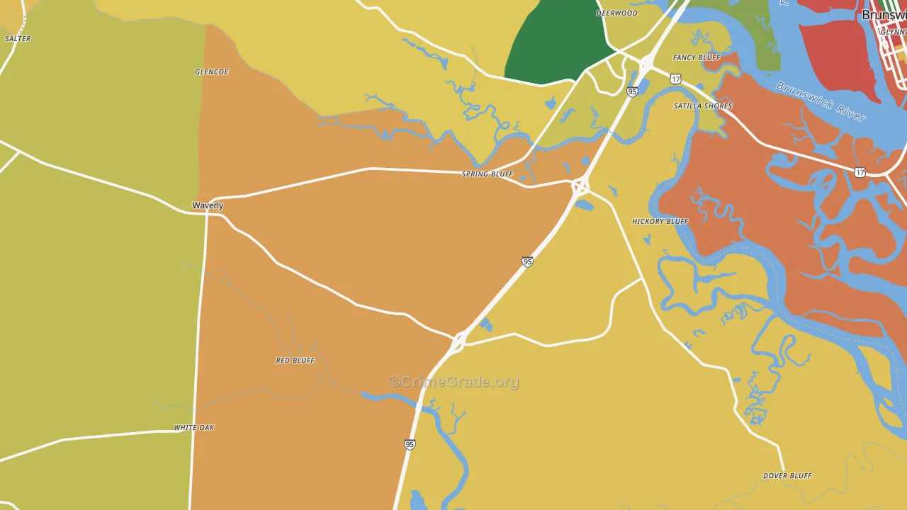 31565, GA Map of Theft Rates