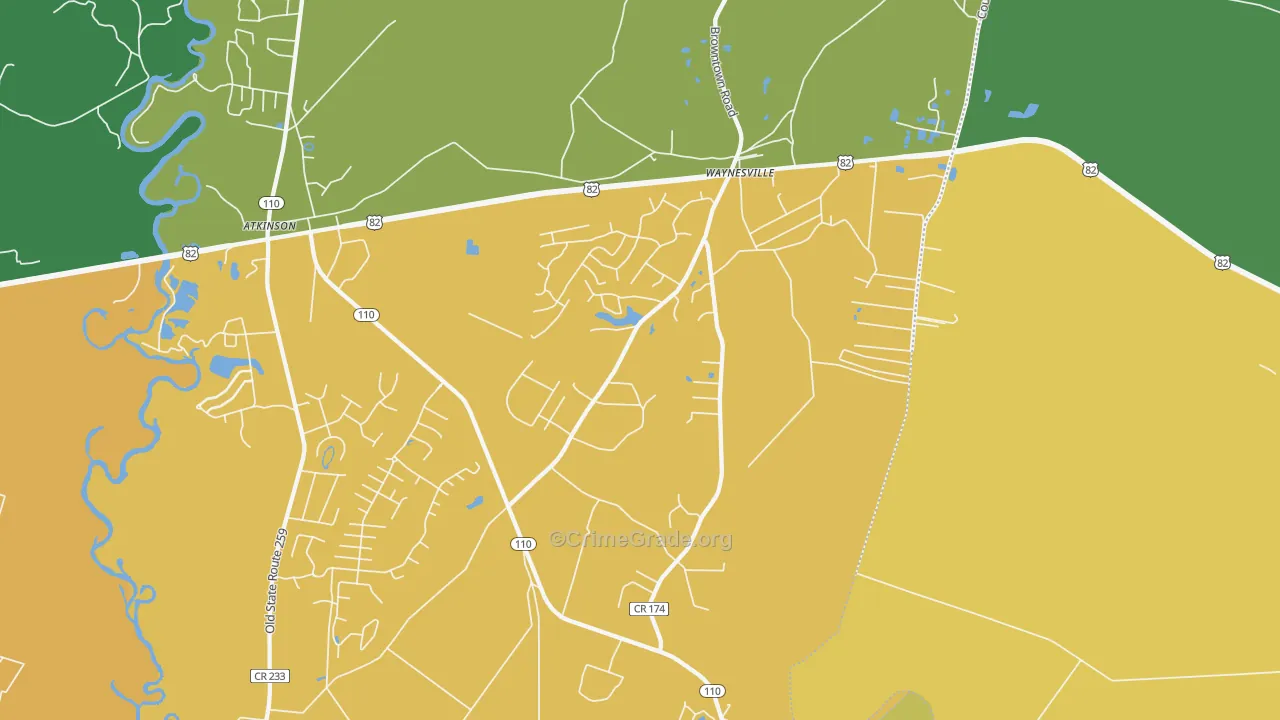 31566, GA Map of Theft Rates