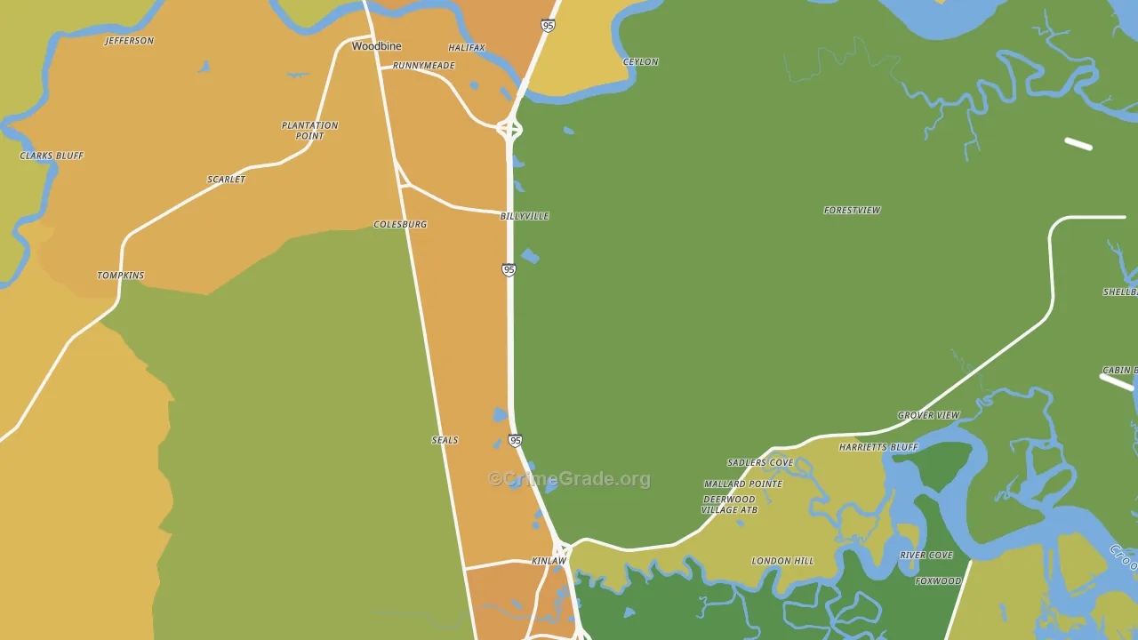 31569, GA Map of Theft Rates