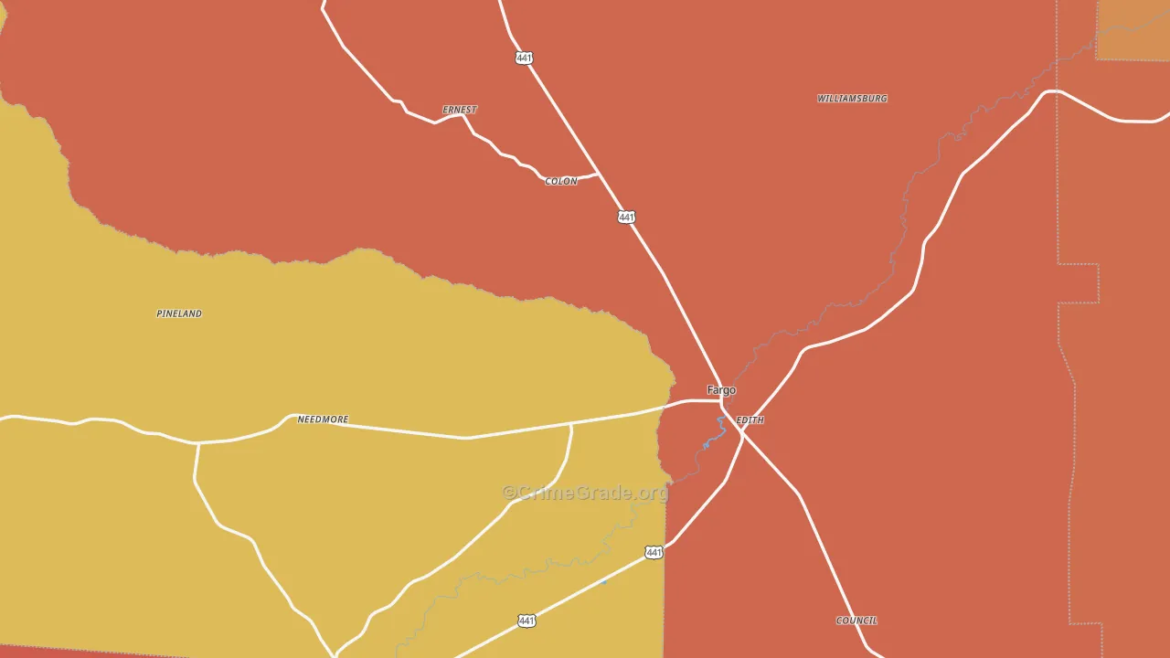 31631, GA Map of Theft Rates